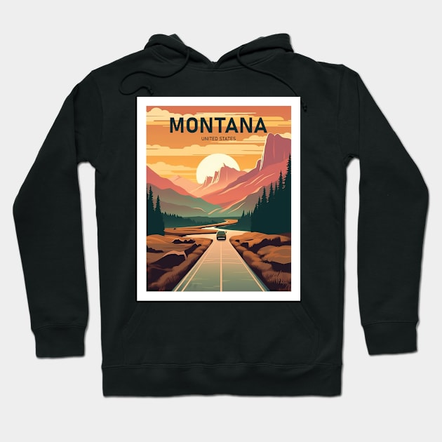 MONTANA Hoodie by MarkedArtPrints